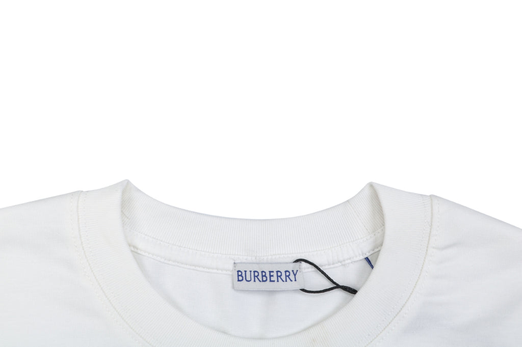Burberry White B Signature Sailboat Print Long-Sleeve Top