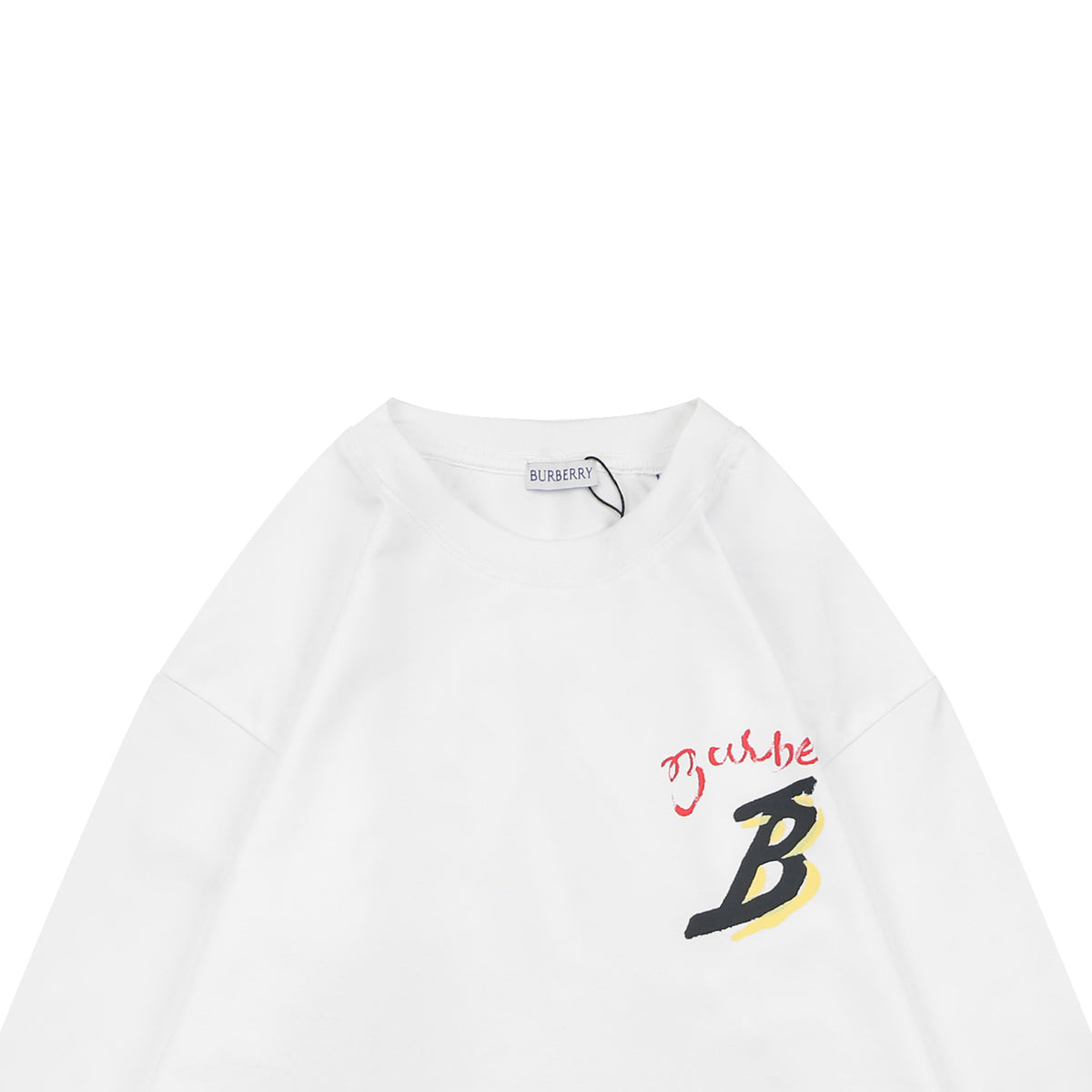 Burberry White B Signature Sailboat Print Long-Sleeve Top