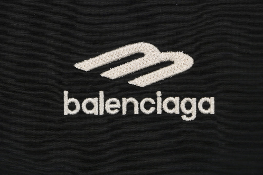 Balenciaga Black Right-Chest 3B Logo Embroidered Hooded Jacket