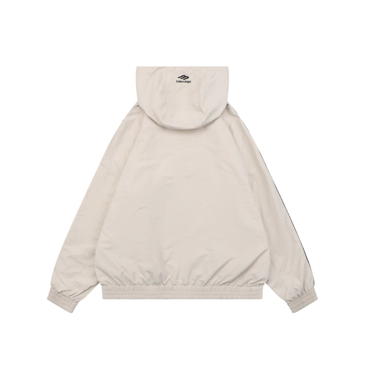 Balenciaga Khaki Right-Chest 3B Logo Embroidered Hooded Jacket