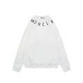 Moncler White Neckline Lettering Print Crewneck Sweatshirt